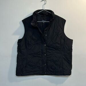 Lands End brand women’s puffer vest size XL black color